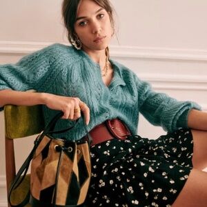 Sezane CAROLINA SKIRT  Two-toned jacquard